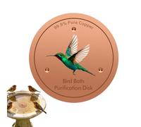 Générique Copper Purification Disk for Bird Bath | Bird Bath Copper Disk, Keeps Water Fresh Year-Round, Triple-Point Support Purification Plate for Birdbaths Fountains All-Season Cleaning