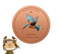 Générique Copper Purification Disk for Bird Bath | Bird Bath Copper Disk, Keeps Water Fresh Year-Round, Triple-Point Support Purification Plate for Birdbaths Fountains All-Season Cleaning