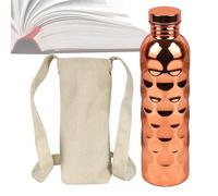 Générique Copper Water Bottle, Ayurvedic Metal Water Jug, 32oz Sturdy Compact Drinking Bottle Design, 1000ml Leak Resistant Hydration Container, Gym Office Camping Travel Bottles
