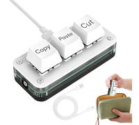 Générique Copy and Paste Keyboard- 3-Key Mechanical Ergonomic Button | Computer Cut Copy Paste Keyboard, Mechanical Keys for Home Office Travel Daily Working Playing Game Design