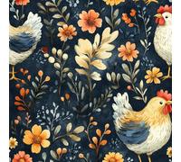 Générique Coq Peint Papier Peint Épaissir Mat Auto Adhésif 44x1000 cm Fleurs De Dessin Animé Meubles Autocollants Amovible Comptoir Contact Papier Stickers Muraux pour Bains Salon Chambre