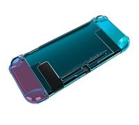 Générique Coque Amovible Transparente pour Nintendo Switch, Coque Rigide Transparente pour PC, Coque arrière Fine Anti-Rayures - Accessoires pour Console (Bleu)