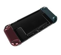 Générique Coque Amovible Transparente pour Nintendo Switch, Coque Rigide Transparente pour PC, Coque arrière Fine Anti-Rayures - Accessoires pour Console (Noir)