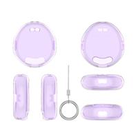 Générique Coque de Protection Transparente pour Tamagotchi Uni Console de Jeux et PC, avec Cordon. (Transparent Purple)