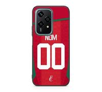 Générique Coque de téléphone Compatible avec Honor 200 Lite - Coque Football Personnalisable nom numéro Maillot Domicile équipe du Maroc