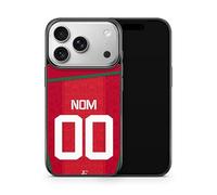 Générique Coque de téléphone Compatible avec Iphone 17 Pro - Coque Football Personnalisable nom numéro Maillot Domicile équipe du Maroc