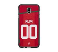 Générique Coque de téléphone Compatible avec Samsung Galaxy J3 2017 - Coque Football Personnalisable nom numéro Maillot Domicile équipe du Maroc
