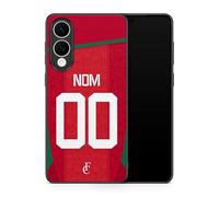 Générique Coque de téléphone Compatible avec Samsung S25 Edge - Coque Football Personnalisable nom numéro Maillot Domicile équipe du Maroc