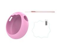 Générique Coque en Silicone Liquide Souple pour Tamagotchi Paradise Console de Jeux Housse de Protection Antichute avec Lanière et Film de Protection (Pink+Lanyard+Protective Film)
