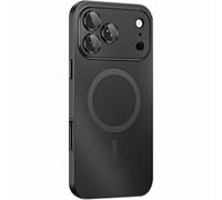 Générique Coque Magnétique en Aluminium pour IPhone 17 Pro Max/17 Pro/17 Air/17 - Compatible Charge sans Fil, Protection Caméra Intégrale Et Résistante Aux Rayures(Black,17 Pro Max)