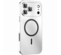 Générique Coque Magnétique en Aluminium pour IPhone 17 Pro Max/17 Pro/17 Air/17 - Compatible Charge sans Fil, Protection Caméra Intégrale Et Résistante Aux Rayures(Silver,17)