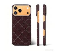 Générique Coque magnétique en Fibre d'aramide pour iPhone 18 Pro - Style 2 | Compatible MagSafe, ultra-fine 0,042 po, légère 0,87 oz, minimaliste, durable, adhérence 3D