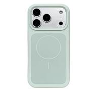 Générique Coque Mince en Silicone Liquide Magnétique for IPhone 17/17 Air/17 Pro/17 Pro Max, Housse Souple Résistante Aux Rayures avec Doublée Fiber(Green,17 Pro)