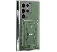 Générique Coque Portefeuille en Cuir Compatible avec MagSafe pour Samsung Galaxy S26 Ultra / S26 Plus / S26, Protection RFID, Support Intégré, Coque Anti-Choc (S25/S24 Compatible)(Green,S24 Ultra)