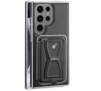 Générique Coque Portefeuille en Cuir Compatible avec MagSafe pour Samsung Galaxy S26 Ultra / S26 Plus / S26, Protection RFID, Support Intégré, Coque Anti-Choc (S25/S24 Compatible)(Black,S25)