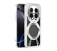 Générique Coque pour Honor Magic 8 Pro/8, Magnétique Etui avec Dissipation Thermique Charge sans Fil Stand Coque(Silver,8 Pro)