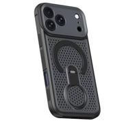 Générique Coque pour IPhone 17 Pro Max/17 Pro/17 Air/17, Magnétique avec Dissipation Thermique Stand Charge sans Fil Coque(Le Noir,17 Pro)