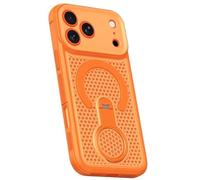 Générique Coque pour IPhone 17 Pro Max/17 Pro/17 Air/17, Magnétique avec Dissipation Thermique Stand Charge sans Fil Coque(Orange,17 Pro)