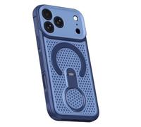 Générique Coque pour IPhone 17 Pro Max/17 Pro/17 Air/17, Magnétique avec Dissipation Thermique Stand Charge sans Fil Coque(Bleu,17 Air)
