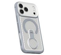 Générique Coque pour IPhone 17 Pro Max/17 Pro/17 Air/17, Magnétique avec Dissipation Thermique Stand Charge sans Fil Coque(Silver,17)
