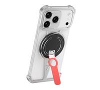 Générique Coque pour IPhone 17 Pro Max/17 Pro, Support Magnétique Détachable Étui Creuse Dissipation Thermique Housse Chargement sans Fil Métal Boîtier(Marron,17 Pro)