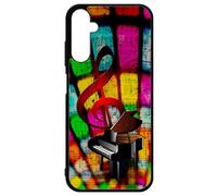 générique Coque pour Samsung Galaxy A05s - clé de Sol Piano - solfège - Musique - Coque Noire TPU Souple