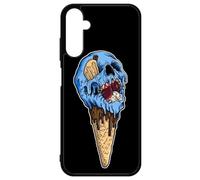 générique Coque pour Samsung Galaxy A05s - Ice Skull - Crâne Glace - Cône Crâne - Skull Art - Coque Noire TPU Souple