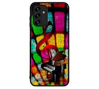 générique Coque pour Samsung Galaxy A13 4G et A13 4G Lite clé de Sol Piano - solfège - Musique - Coque Noire TPU Souple