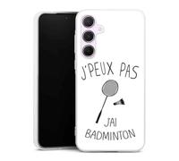 Générique Coque pour Samsung Galaxy A55 5G Antichoc | Doux TPU Silicone Protection Housse, Étui de Téléphone Je Peux Pas J'Ai Badminton Compatible avec Samsung Galaxy A55 5G