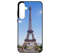 générique Coque pour Samsung Galaxy A55-5G - Tour Eiffel Paris France - Coque Noire TPU Souple