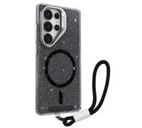 Générique Coque pour Samsung Galaxy S26 Ultra/S26 Plus/S26, Transparent Coque avec Charge sans Fil Dragonne Anti-Jaune Etui(Le Noir,S26)