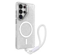 Générique Coque pour Samsung Galaxy S26 Ultra/S26 Plus/S26, Transparent Coque avec Charge sans Fil Dragonne Anti-Jaune Etui(Marron,S26 Ultra)