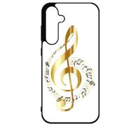 générique Coque pour Samsung S23 FE - clé de Sol - solfège Musique - Musicien - Coque Noire TPU Souple