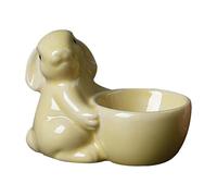 Générique Coquetier de Lapin,Support pour œufs Individuels en Céramique pour Cuisine,Bunny Statue Egg Cup,Décoration de Pâques,Présentoir Cosmétique en Forme D'anneau (D)