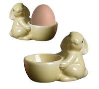 Générique Coquetiers De Pâques,Coquetiers En Porcelaine - Porte-œufs de lapin créatif en céramique | Coquetier mignon et simple en statue de lapin pour le petit-déjeuner de Pâques et l'heure du dîner