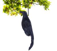 Générique Corbeau Factice, Leurre Corbeau Mort pour Effrayer Les Corbeaux, Modèle Artificiel Oiseau 30 cm Décoration Halloween Intérieur Extérieur Jardin Piscine Porche Terrasse Pelouse Fête