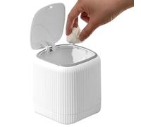 Générique Corbeille de Bureau,Mini Conteneur de Recyclage avec Couvercle - Poubelle De Comptoir Compacte - Pour Buanderie, Salle Bain, Cuisine, Maison, Voiture, Atelier, Dortoir Et Coiffeuse