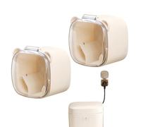 Générique Cord Clips For Wall - 2 Piece Traceless Adhesive | Dustproof Clear Cover Plug Hooks For Kitchen, Bathroom, Bedroom And Workplace, No-Drill Installation