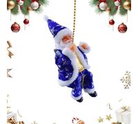 Générique Corde à Grimper Père Noël,Escalade de noël Santa, Père Noël électrique Décorations de Noel Jouet,Pere Noel Exterieur Figure Personnage de Pere Noel Musical Décoration (D)