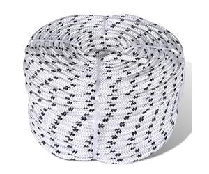 Générique Corde de Bateau tressée en Bobine Polyester 14 mm x 50 m,Quincaillerie,Accessoires de quincaillerie,Chaînes, câbles & Cordes,Cordes & câbles de Construction,White,8.27 KG,90463