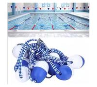 Générique Corde De Sécurité 3, À 59 Pieds avec Flotteurs, Kit Flottante for Marqueurs Couloir Piscine, Séparateur Réglable, Bouées Bleues Et Blanches 2 Crochets(6m/19.6ft)