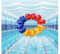 Générique Corde de sécurité Piscine Corde de séparation de Piscine avec Flotteur de 12 cm de Long, flotteurs réglables pour séparer Les bassins, kit de Ligne de flottaison pour piscines(L 8 M)