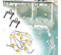 Générique Corde de séparation Flottante pour Piscine, avec Crochets et Plaque à vis, pour la sécurité Aquatique et l'entraînement Anti-Vagues dans Les Parcs Aquatiques et Les Sources thermales.