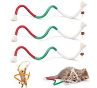 Générique Cordes à MâCher pour Chats avec Herbe à Chat, Jouets à MâCher en Coton Biologique InfuséS d'herbe à Chat, Jouets à MâCher en Corde pour Chats Et pour Le Nettoyage des Dents (3PCS-B)