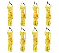 Générique Cordes de haubanage avec clés réfléchissantes 8 pcs 4 m 4 mm,Équipements Sportifs,Loisirs de Plein air,Camping et randonnée,Accessoires de Tente,Jaune,0.31 KG,4008136