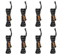 Générique Cordes de haubanage avec clés réfléchissantes 8 pcs 4 m 4 mm,Équipements Sportifs,Loisirs de Plein air,Camping et randonnée,Accessoires de Tente,Noir,0.31 KG,4008135
