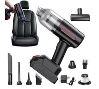 Générique Cordless Car Vacuum Cleaner 120W - Portable Handheld Blower Suction | Rechargeable Mini Vacuum with 0.3L Dust Cup | for Car Interior Home Sofa Upholstery Desk Computer Cleaning