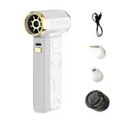 Générique Cordless Dust Blower - ABS 14.2cm, Turbine Air Duster, Handheld Mini Fan | Rechargeable Blower, 3-Level, for Computer Cleaning, PC Detailing, Car Interior, Snow Removal, Patio Maintenance