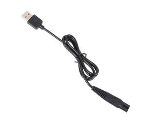 Générique Cordon Alimentation Noir pour Rasoir Électrique 2pcs en Plastique et Métal, Robuste et Sûr, Accessoires de Chargement Indispensables pour Rasoir Électrique