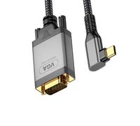 Générique Cordon de conversion Type C mâle VGA, vitesse rapide, 2 mètres, prend en une résolution 1080P, cordon VGA efficace, USB C câble